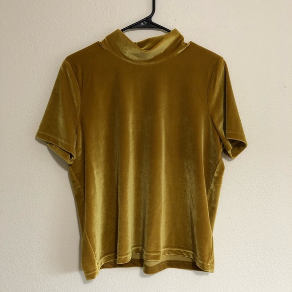Madewell gold mock neck top - Picture 3 of 4